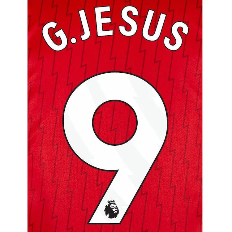 Arsenal 2023-Home G. Jesus #9 Jersey Name Set-White