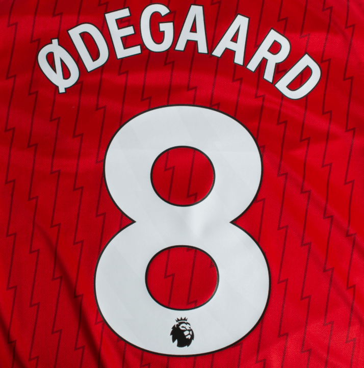 Arsenal 2023-Home Odegaard #8 Youth Jersey Name Set-White