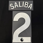 Arsenal 2023-Home SALIBA #2 Official Name Set-White