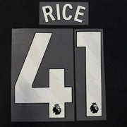Arsenal 2023/24 Home Rice #41 Youth Jersey Name Set-White
