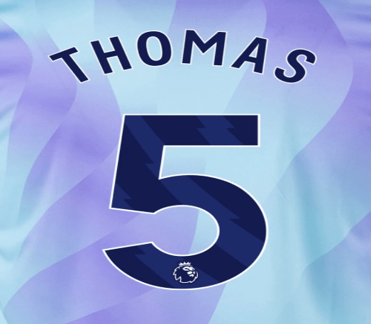 Arsenal 2024-Third THOMAS #5 Official Name Set-Navy