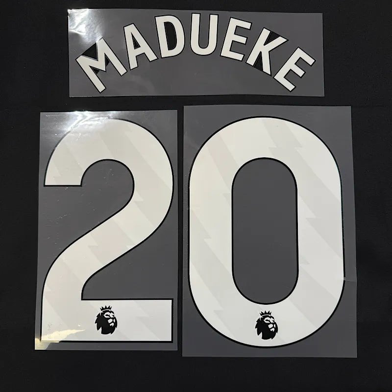 Arsenal 2025-Home MADUEKE #20 Official Name Set-White
