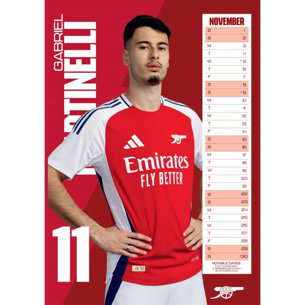 Arsenal 2025 Official Calendar (Page 1)