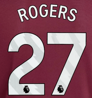 Aston Villa 2025-Home ROGERS #27 Official Name Set-White
