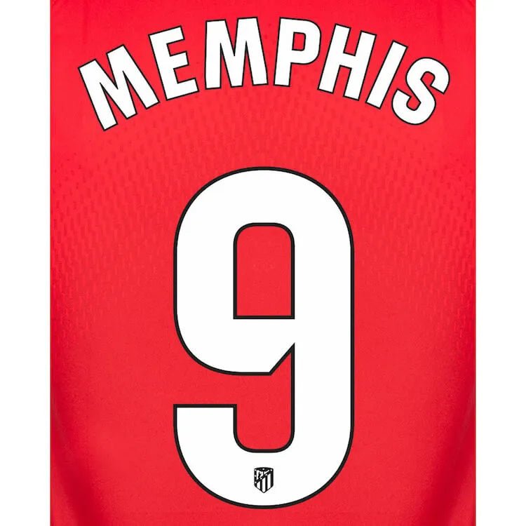 Atletico Madrid 2023 24 Memphis #9 Jersey Name Set (Back)