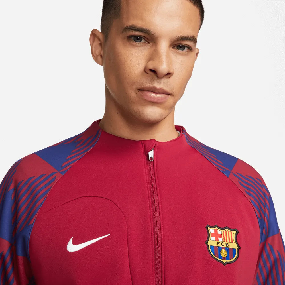 Nike 2023-24  Barcelona Anthem Jacket - Noble Red (Detail 1)