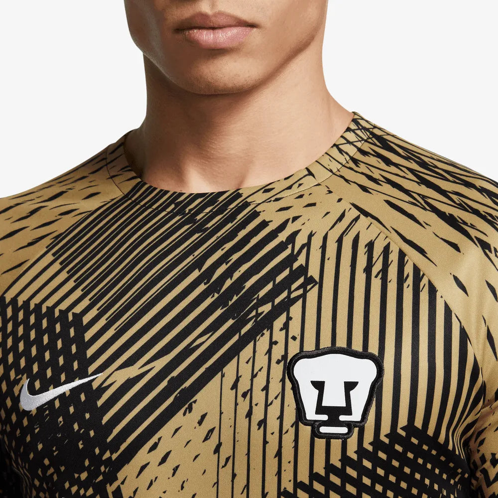 Nike 2023 Pumas Pre-Match Training Top - Black-Gold-White