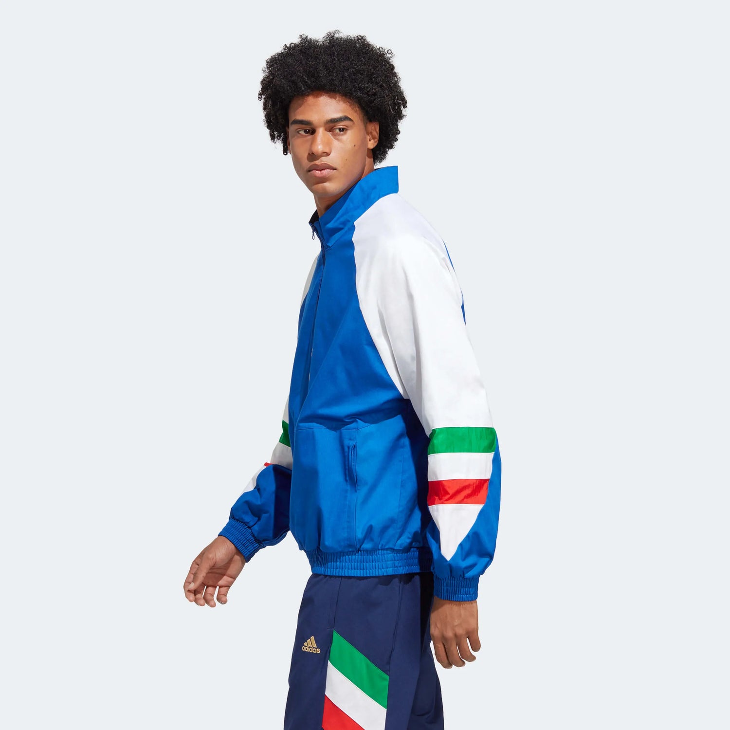 adidas 2023 Italy Icon Top - Team Royal Blue (Model - Side)