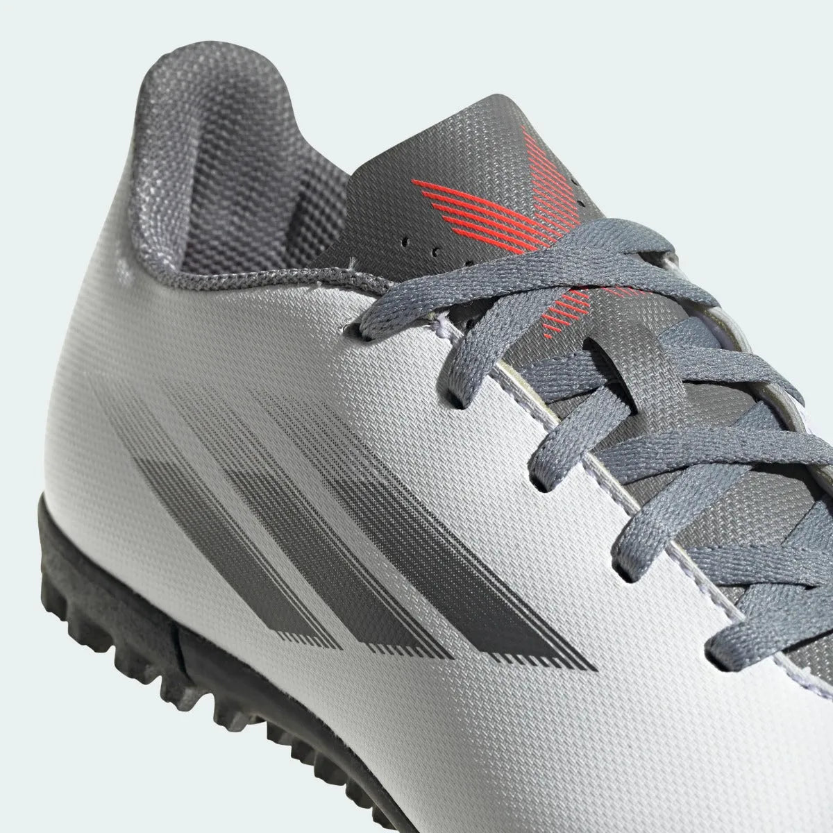 Adidas JR X Speedflow .4 TF - White-Iron Metallic (Detail 1)