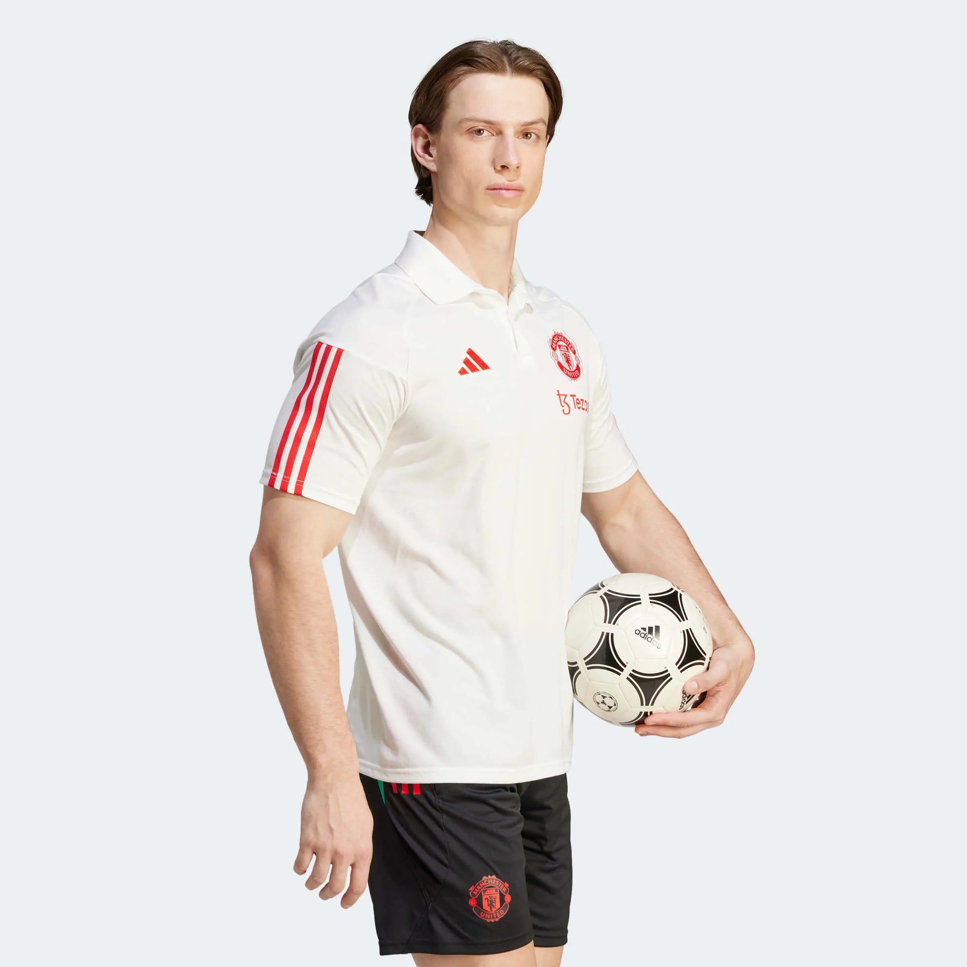 adidas 2023-24 Manchester United Men's Tiro 23 Polo Shirt (Model - Side)