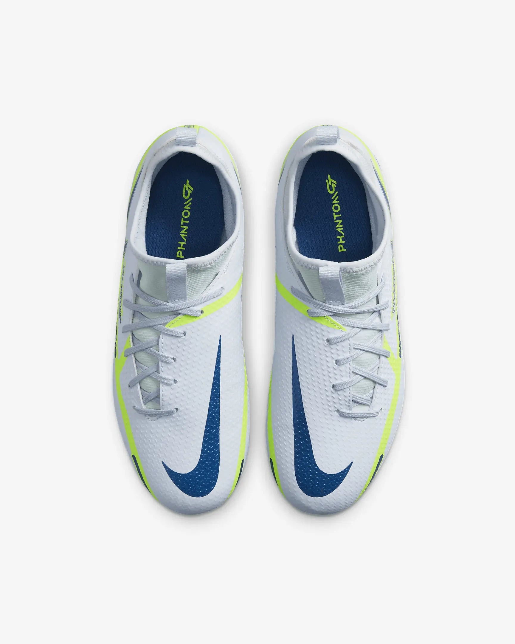 Nike JR Phantom GT2 Academy DF FG-MG - Grey-Blue (Pair - Top)