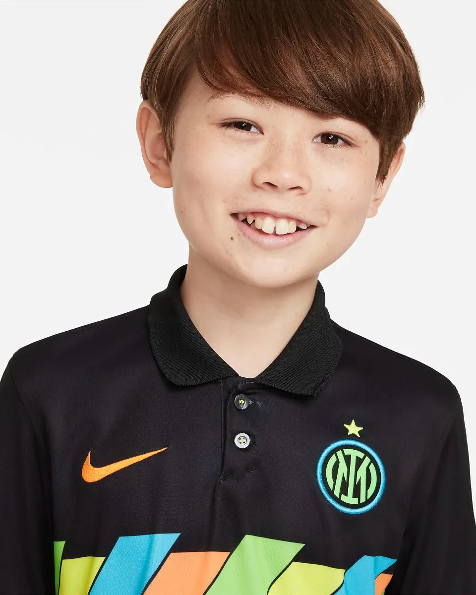 Nike 2021-22 Inter Milan Youth Stadium Third Jersey - Black (Detail 1)