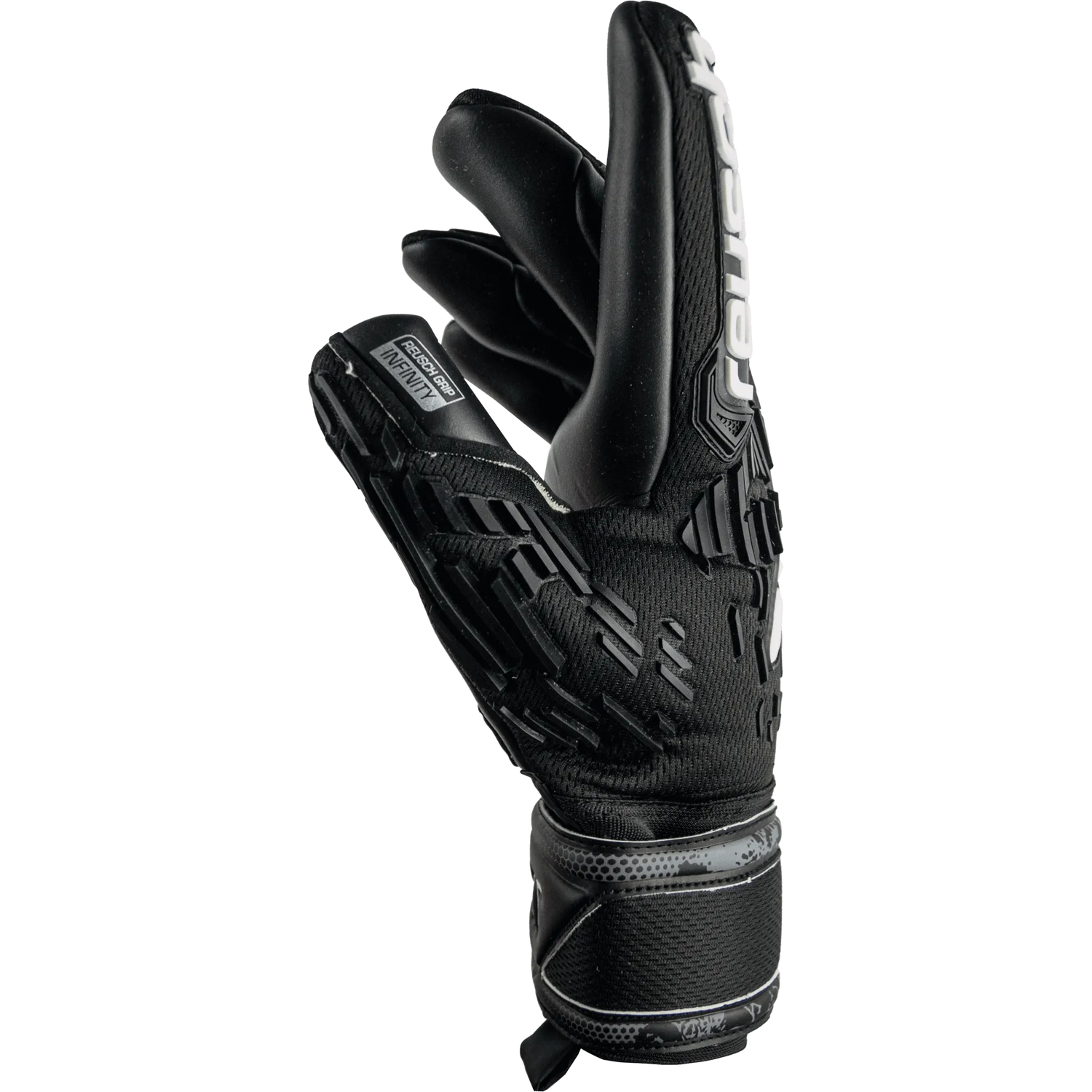 Reusch Attrakt Freegel Infinity Finger Support Goalkepper Gloves Black (Single - Side)