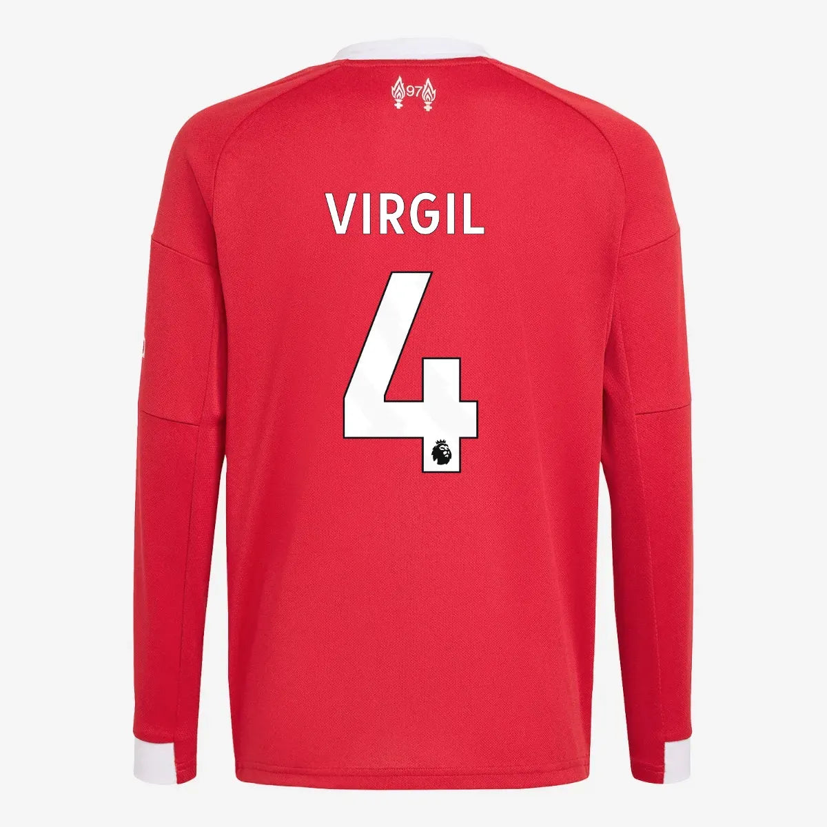 adidas 2025-26 Liverpool Men's Stadium Home Long-Sleeve Soccer Jersey (Virgil)
