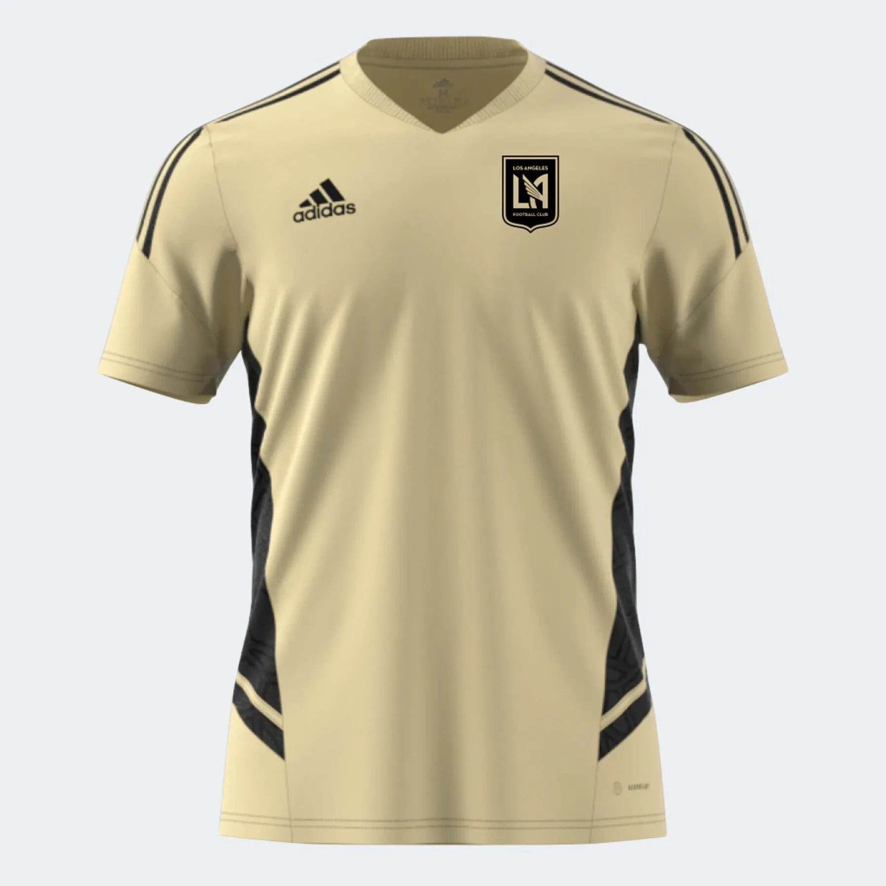 adidas 2022 LAFC Training Jersey - Beige-Black (Front)