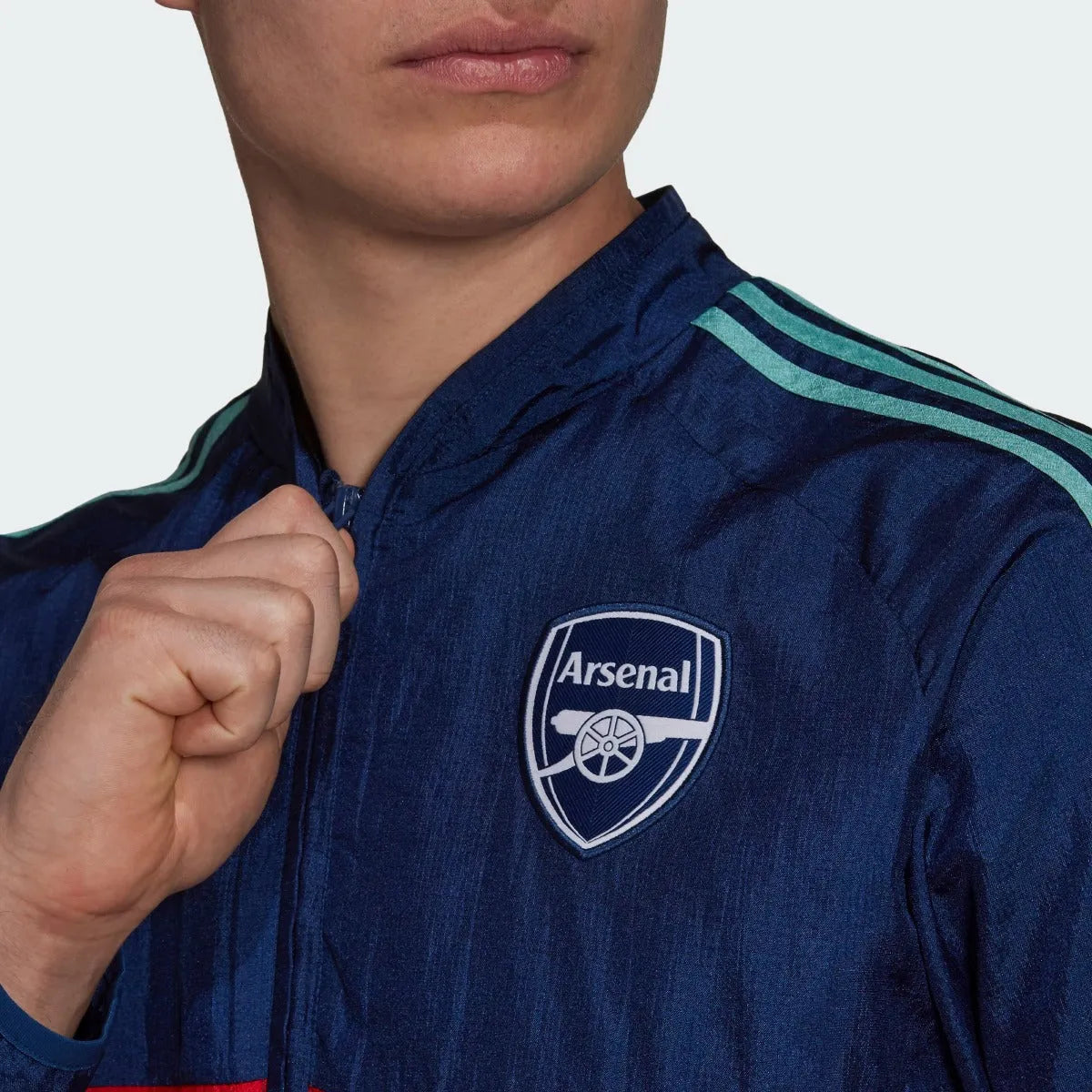 Adidas 2021-22 Arsenal Icons Woven Track Jacket - Mystery Blue (Detail 1)
