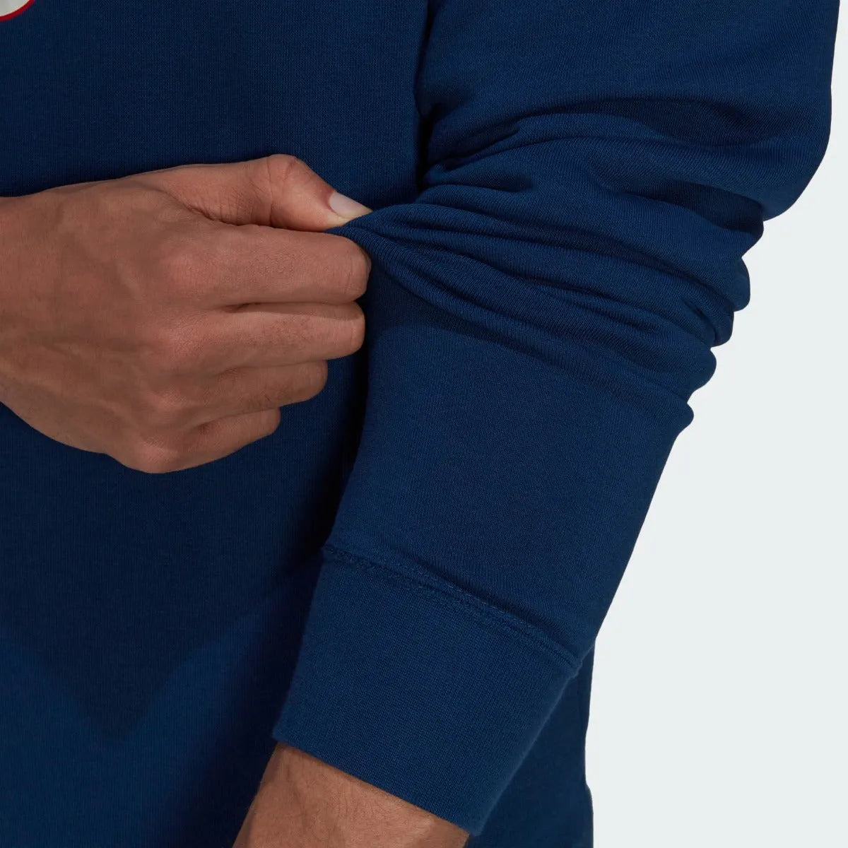 Adidas 2021-22 Arsenal Graphic Crew Sweatshirt - Mystery Blue (Detail 2)