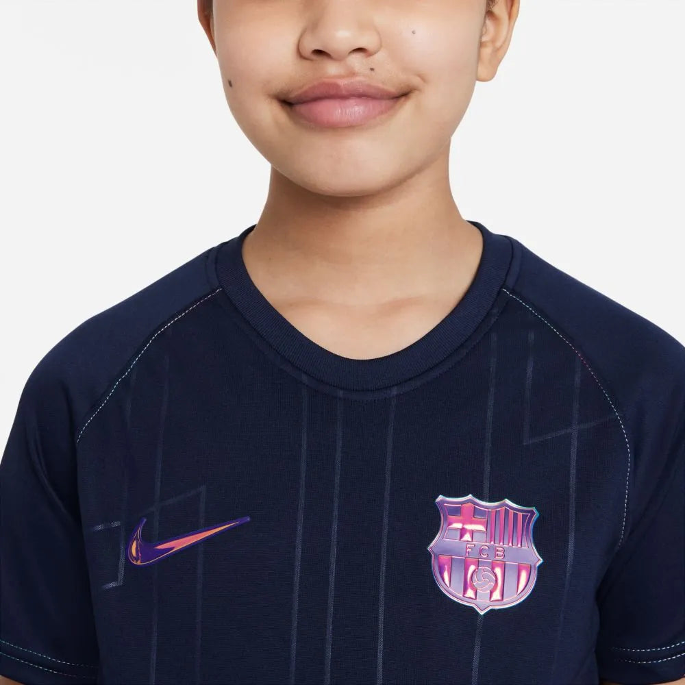 Nike 2021-22 Barcelona Youth Pre-Match Jersey - Obsidian (Detail 2)