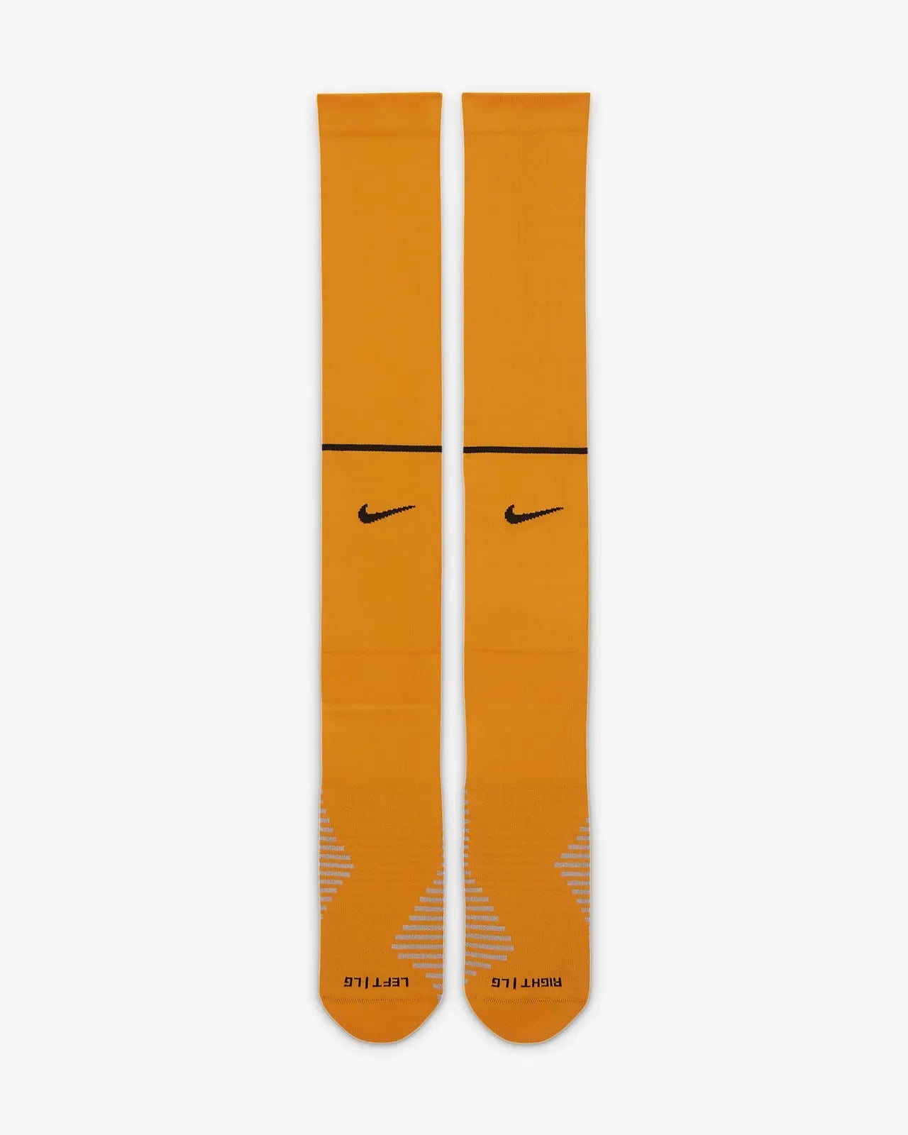 Nike 2022-23 Netherlands Strike Home Knee-High Socks - Orange-Black (Pair - Front)