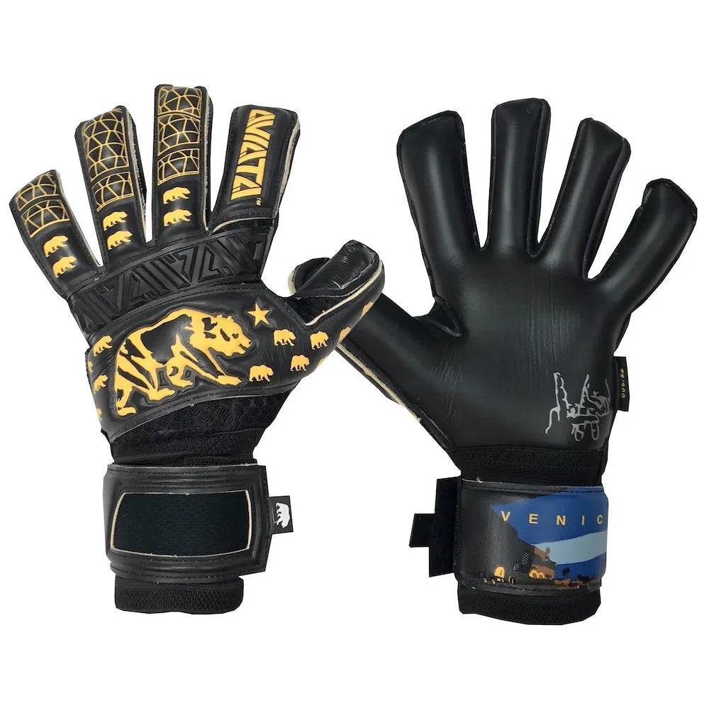 Aviata California Love 10th Anniversary Goalkeeper Gloves - Black-Yellow
