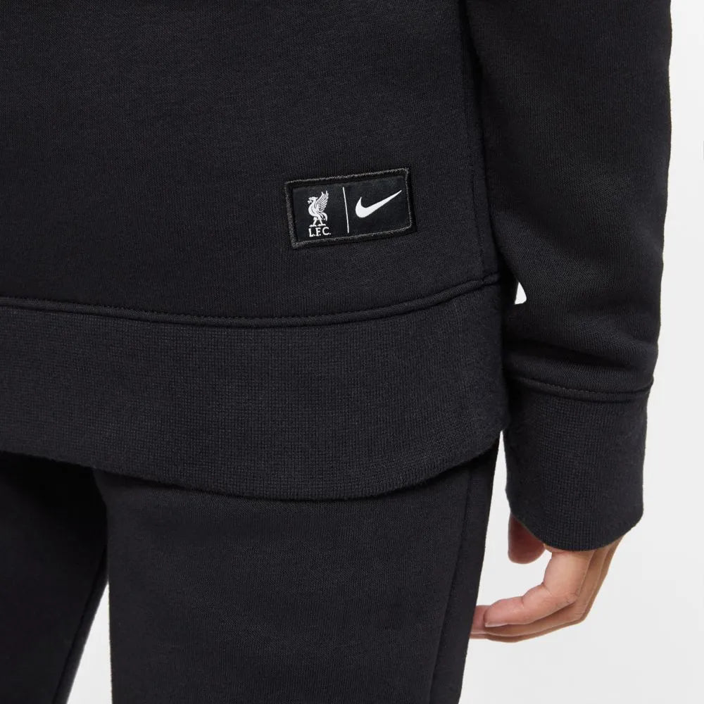Nike 2020-21 Liverpool Youth GFA Pullover Hoodie - Black-Crimson