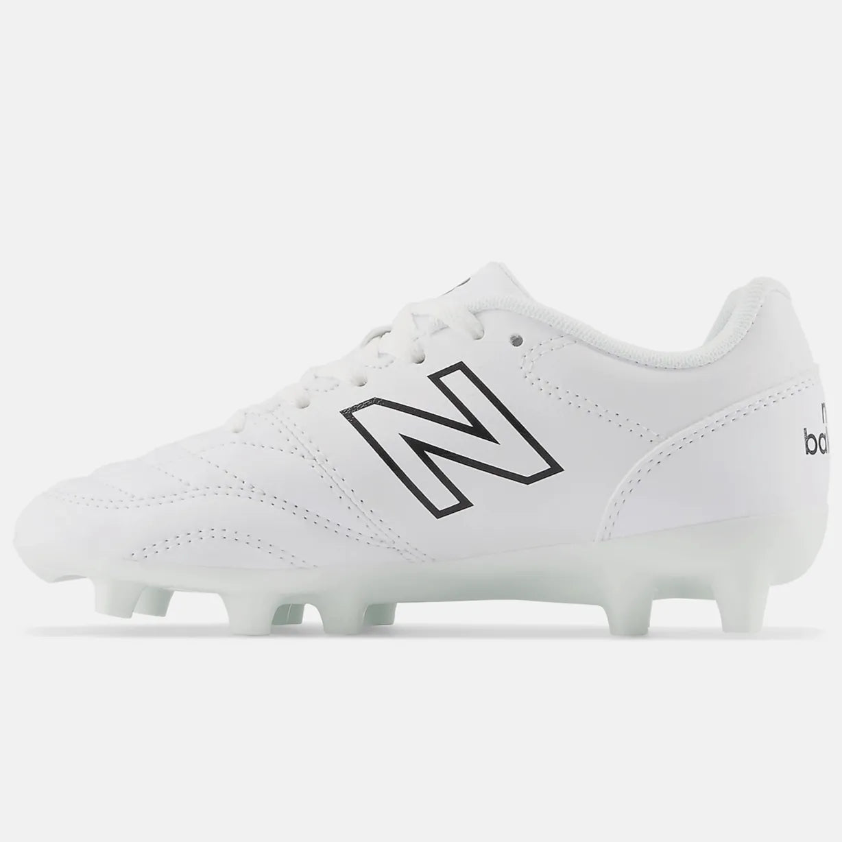 New Balance JR 442 V2 Academy FG Wide White with Black (Side 2)