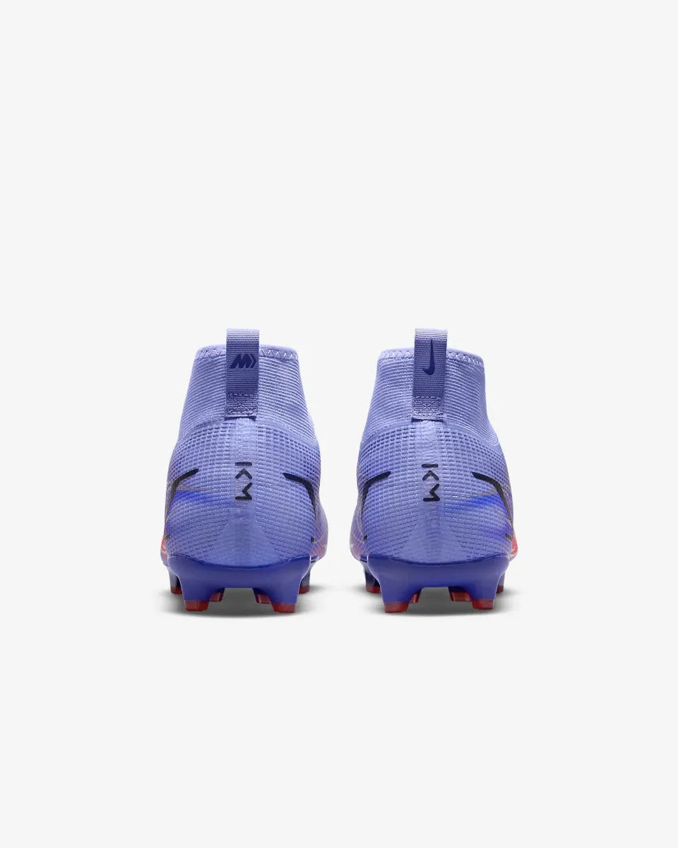 Nike JR Superfly 8 PRO KM FG - Light Thistle-Bright Crimson (Pair - Back)