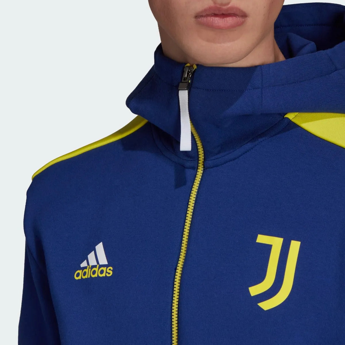 Adidas 2021-22 Juventus Zone Jacket - Navy-Yellow (Detail 1)