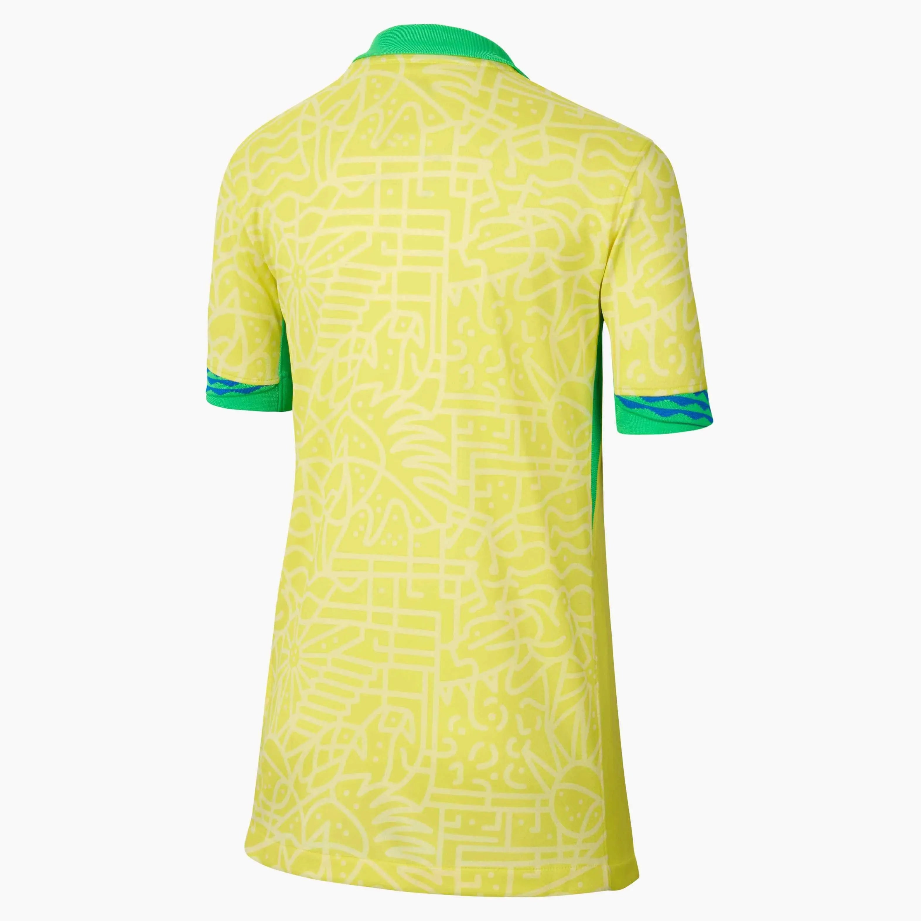 Nike 2024-25 Brazil Youth Stadium Home Jersey (Back)