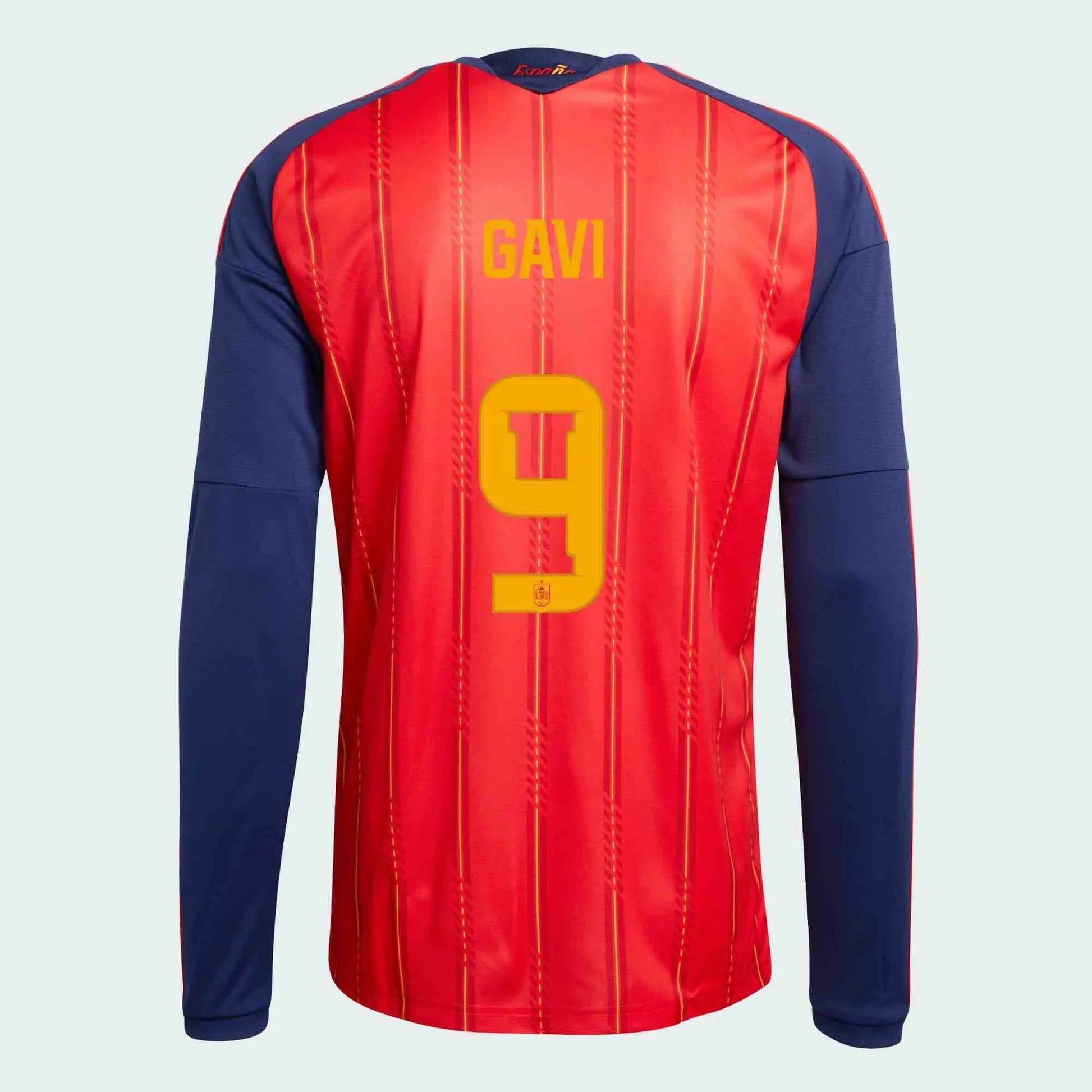 adidas 2026 Spain Men's Stadium Home Long-Sleeve Soccer Jersey (Gavi)