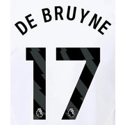 Manchester City 2023-Away De Bruyne #17 Jersey Name Set-Black (Back)