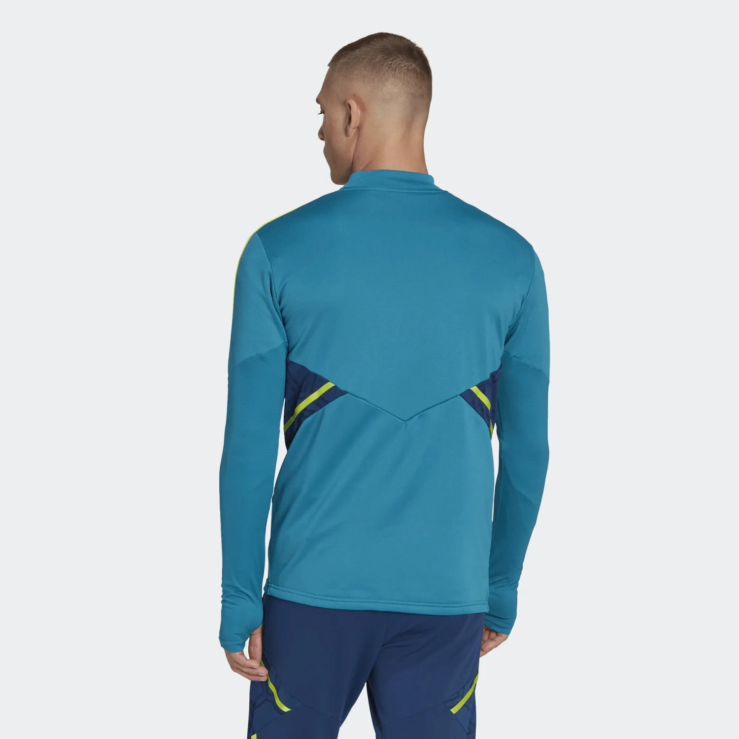 adidas 2022 Juventus Training Top - Active Teall (Model - Back)