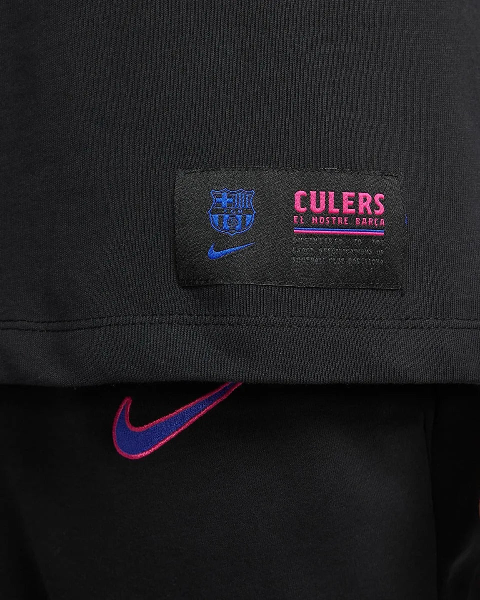 Nike 22021-22 Barcelona Travel Tee - Black (Detail 2)