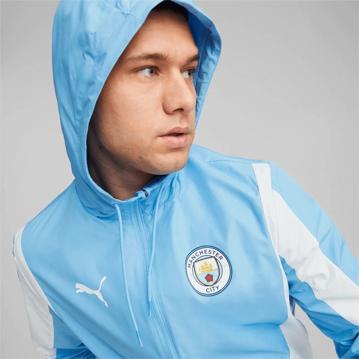 Puma 2023-24 Manchester City Men's Pre-Match Anthem Jacket (Detail 1)