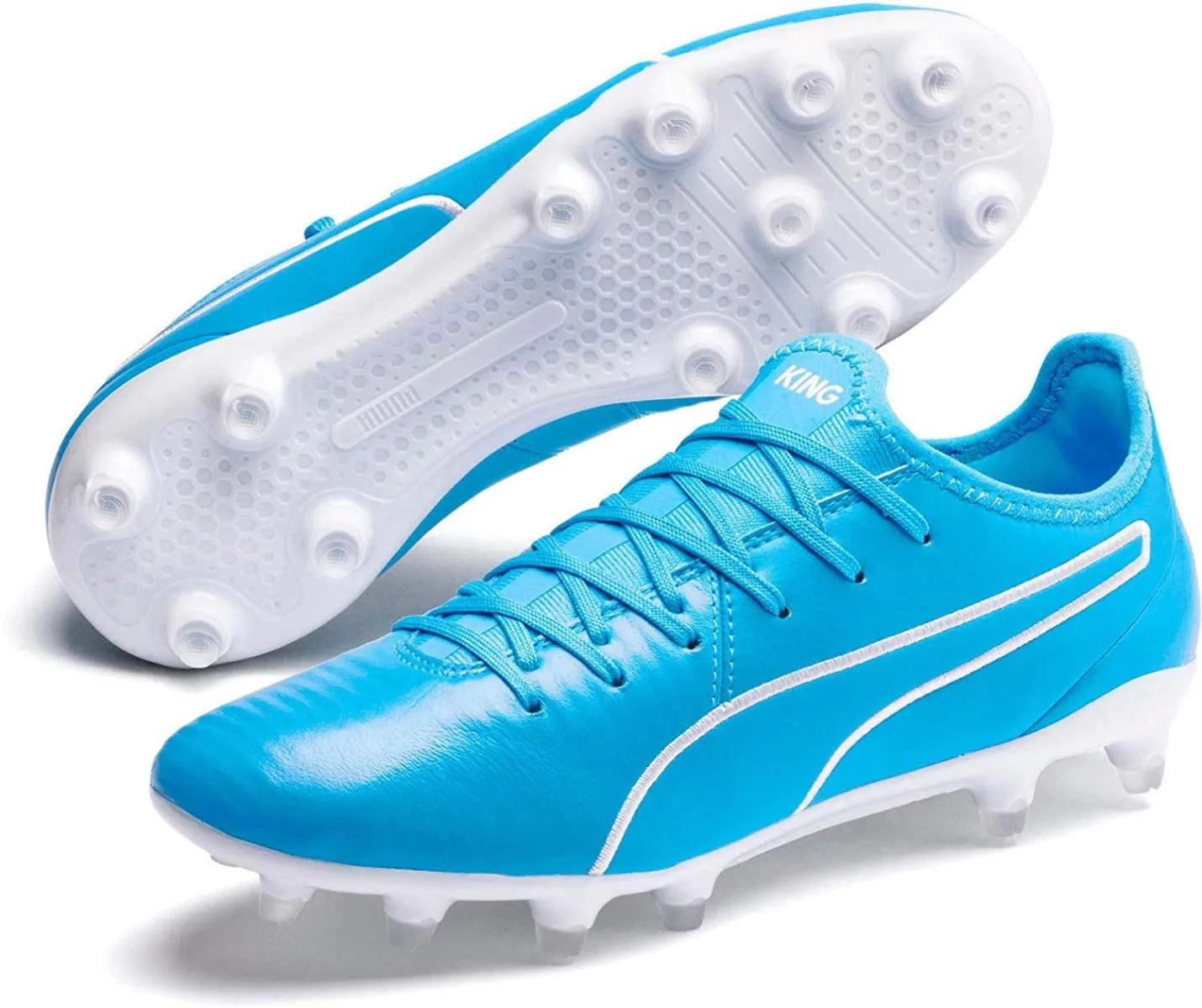 Puma King Pro FG - Sky Blue-White