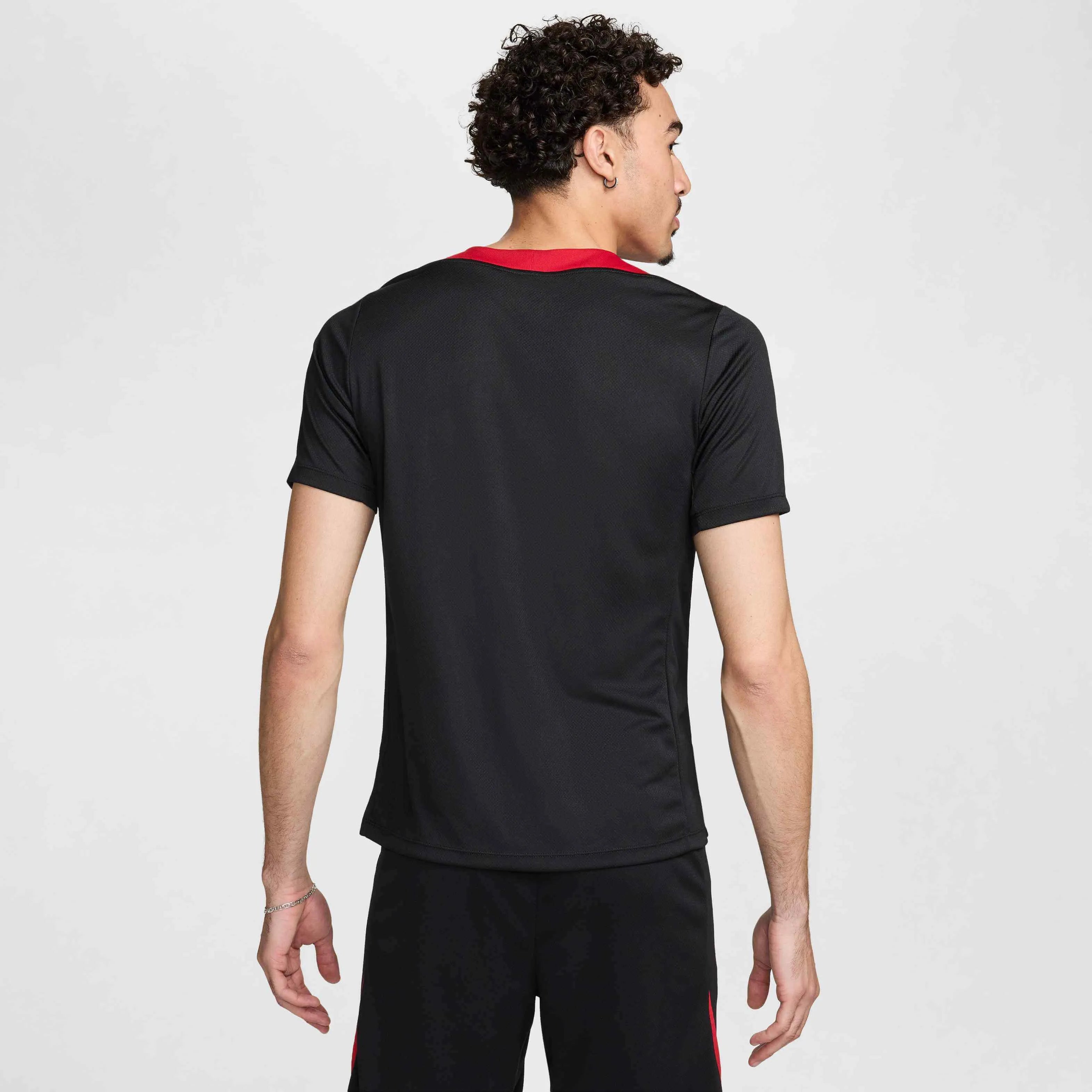 Nike 2024-25 Liverpool Men's Strike Top Black-Black-Gym Red-Light Orewood Brown (Model - Back)