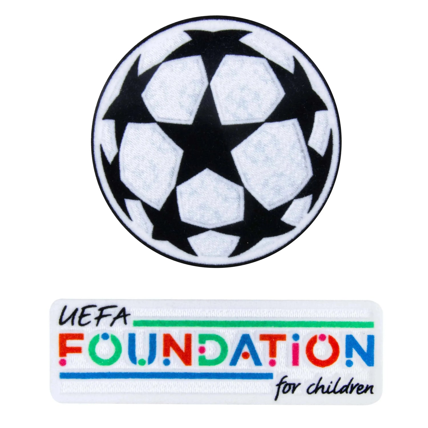 2021/22 UEFA Champions League patch set Barcelona UEFA Foundation for  Children | eBay