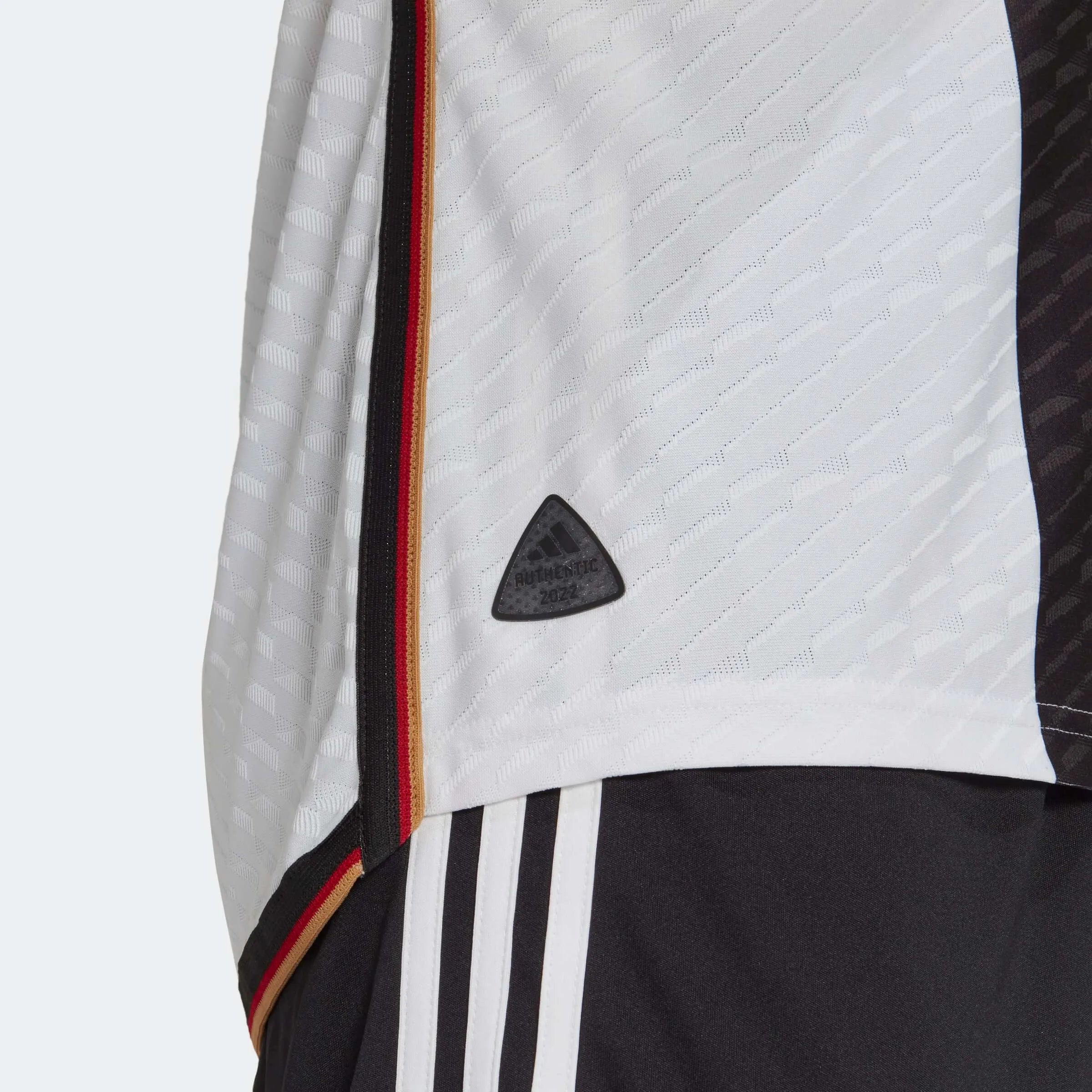 Adidas 2022-23 Germany Home Authentic Jersey White-Black (Detail 3)