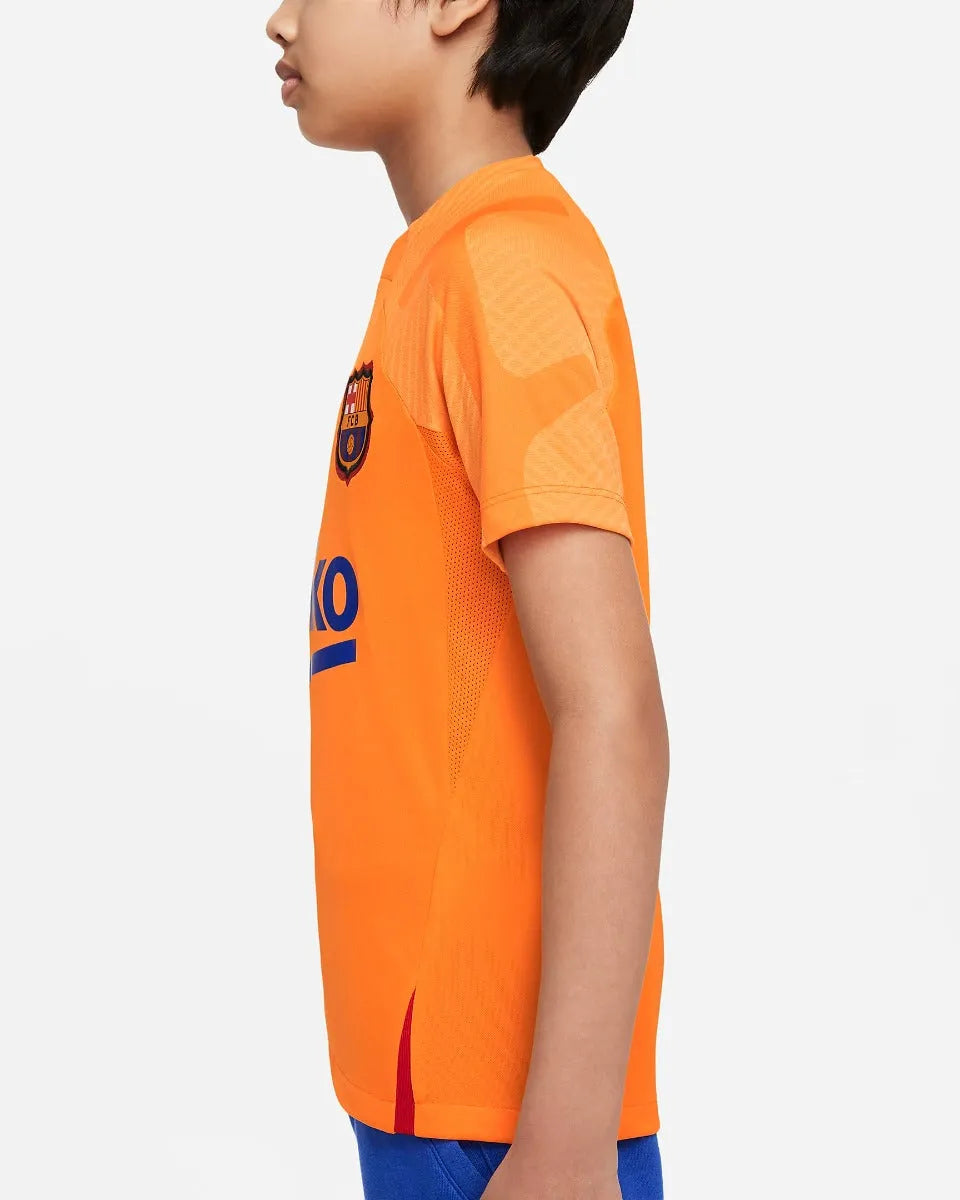 Nike 2022 FC Barcelona Youth SS Strike Top - Vivid Orange (Detail 1)
