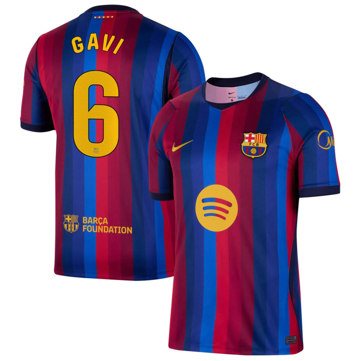Nike 2026-27 Barcelona Men's Stadium Home Soccer Jersey (Gavi)