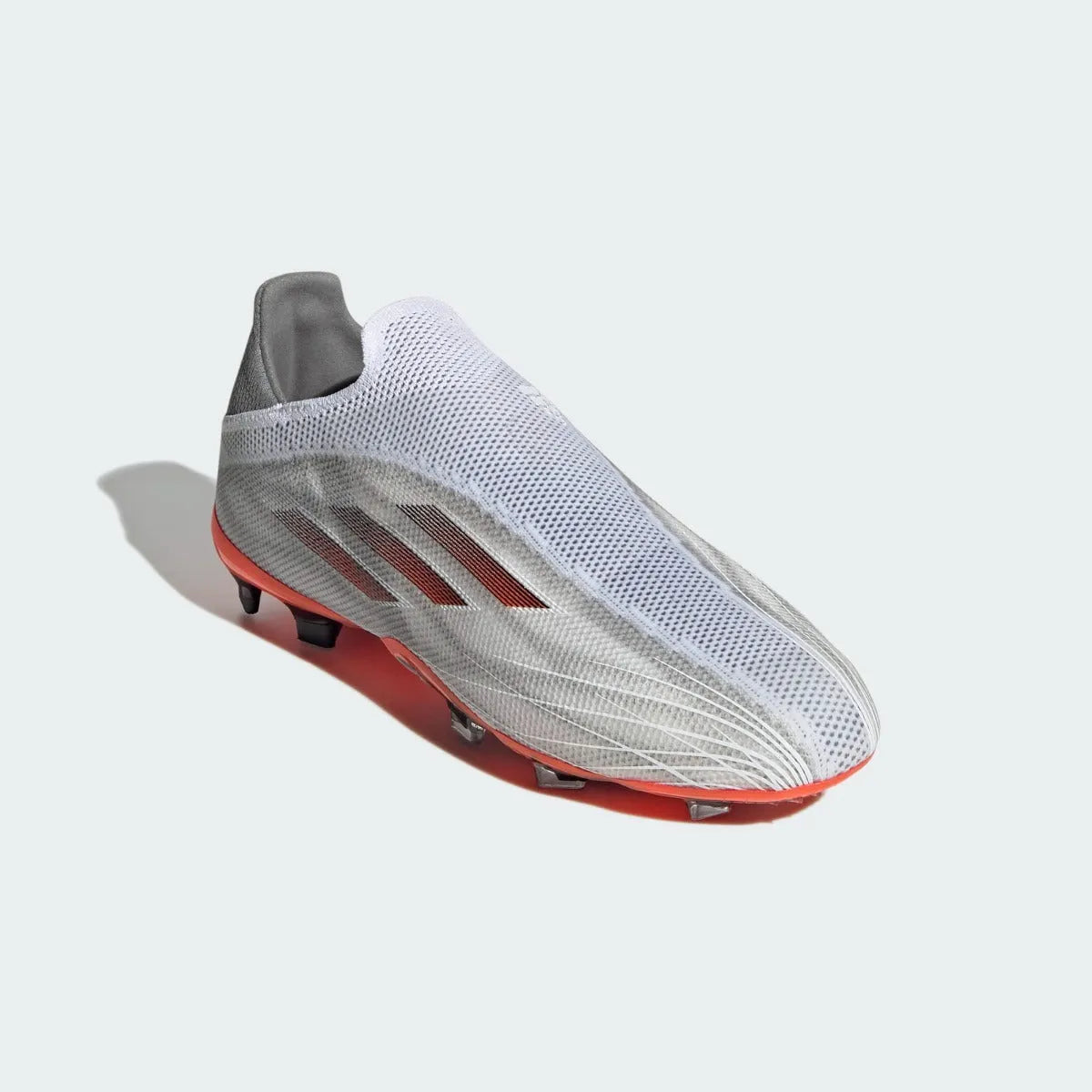 Adidas JR X Speedflow + FG - White-Iron Metallic (Diagonal 1)