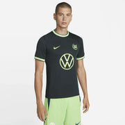 Nike 2022-23 Wolfsburg Stadium Away Jersey - Seaweed-Sub Lime (Model - Front)