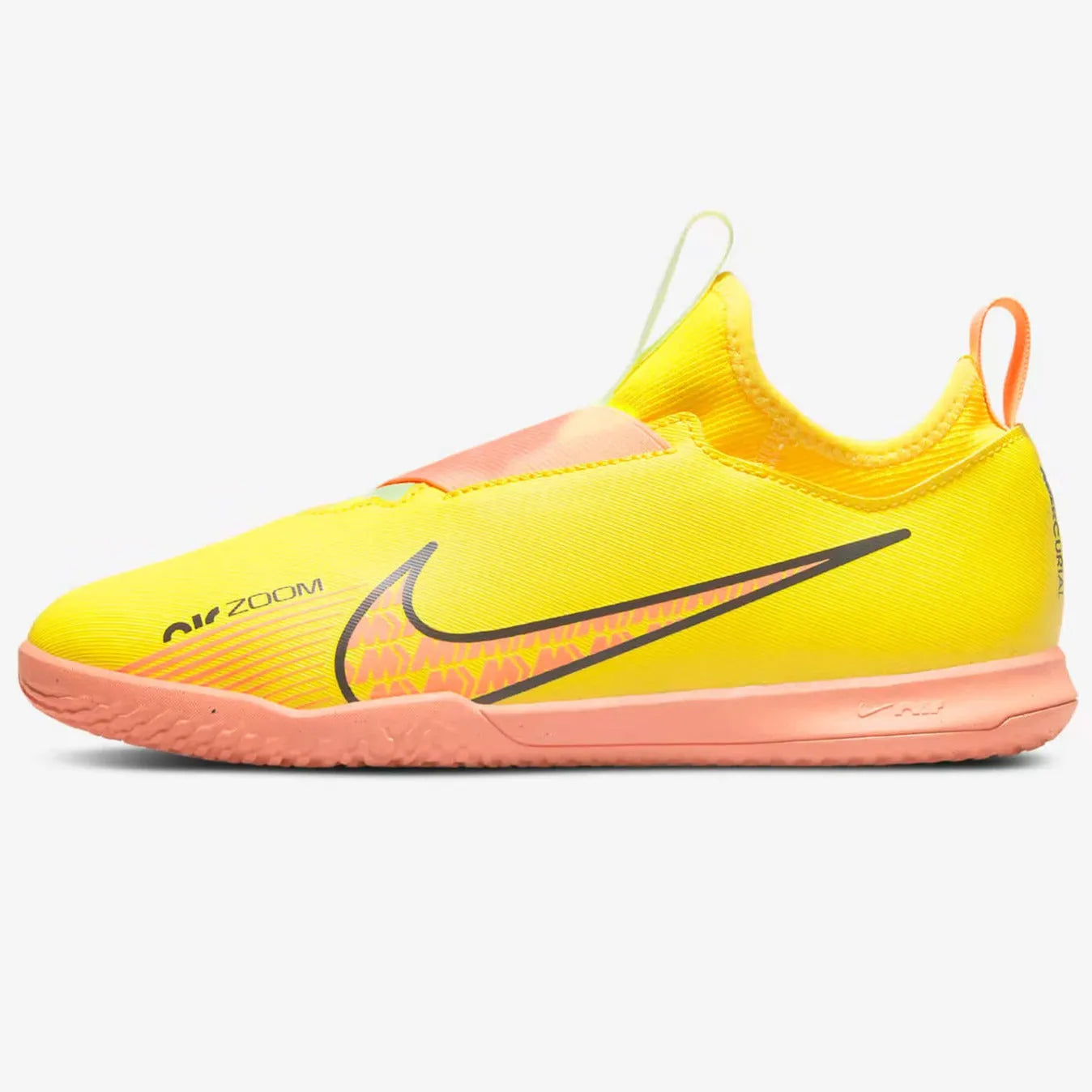 Nike Jr Zoom Vapor 15 Academy Indoor - Yellow Strike-Sunset Glow (Side 1)