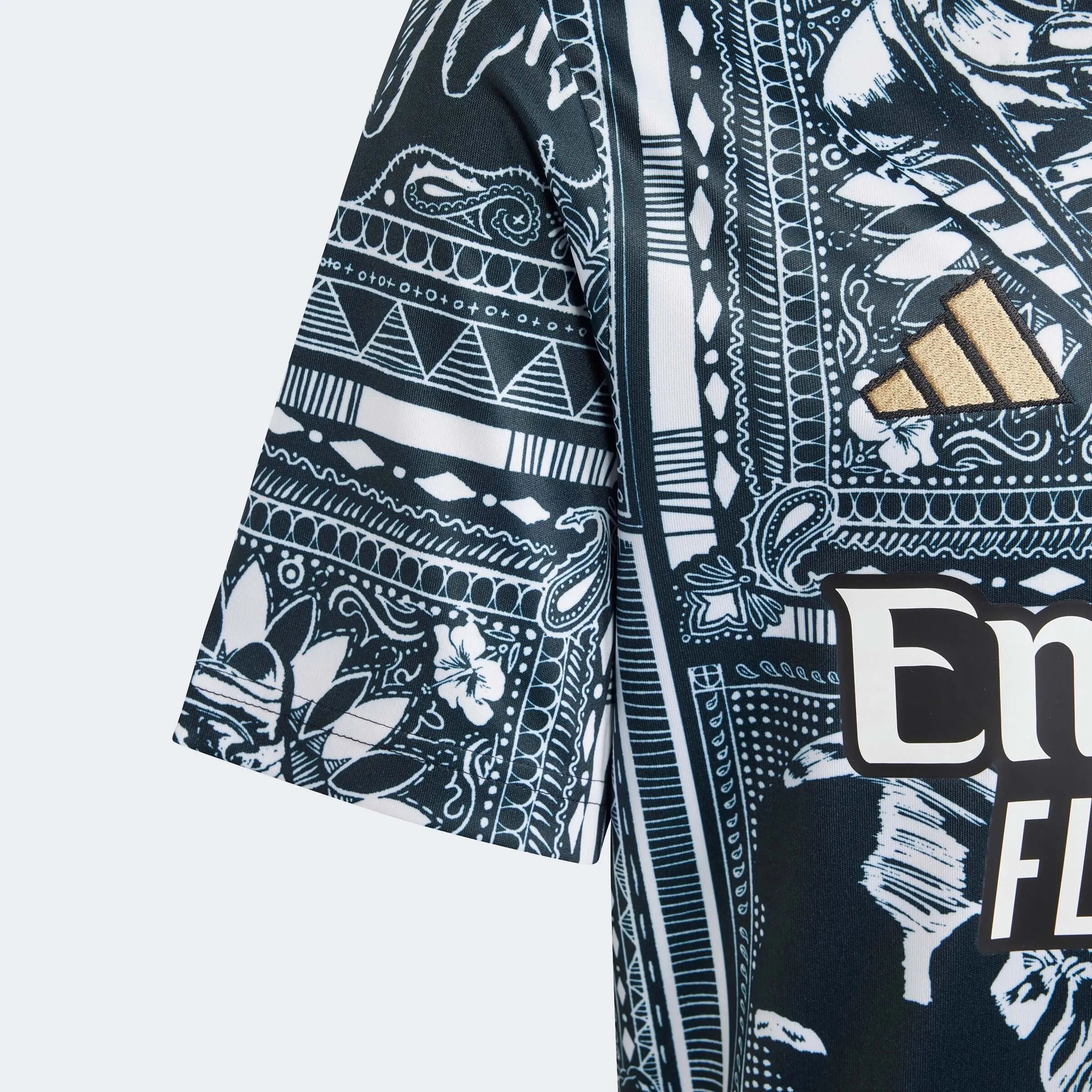 adidas 2023-24 Arsenal Ian Wright Youth Pre-Match Jersey (Detail 2)