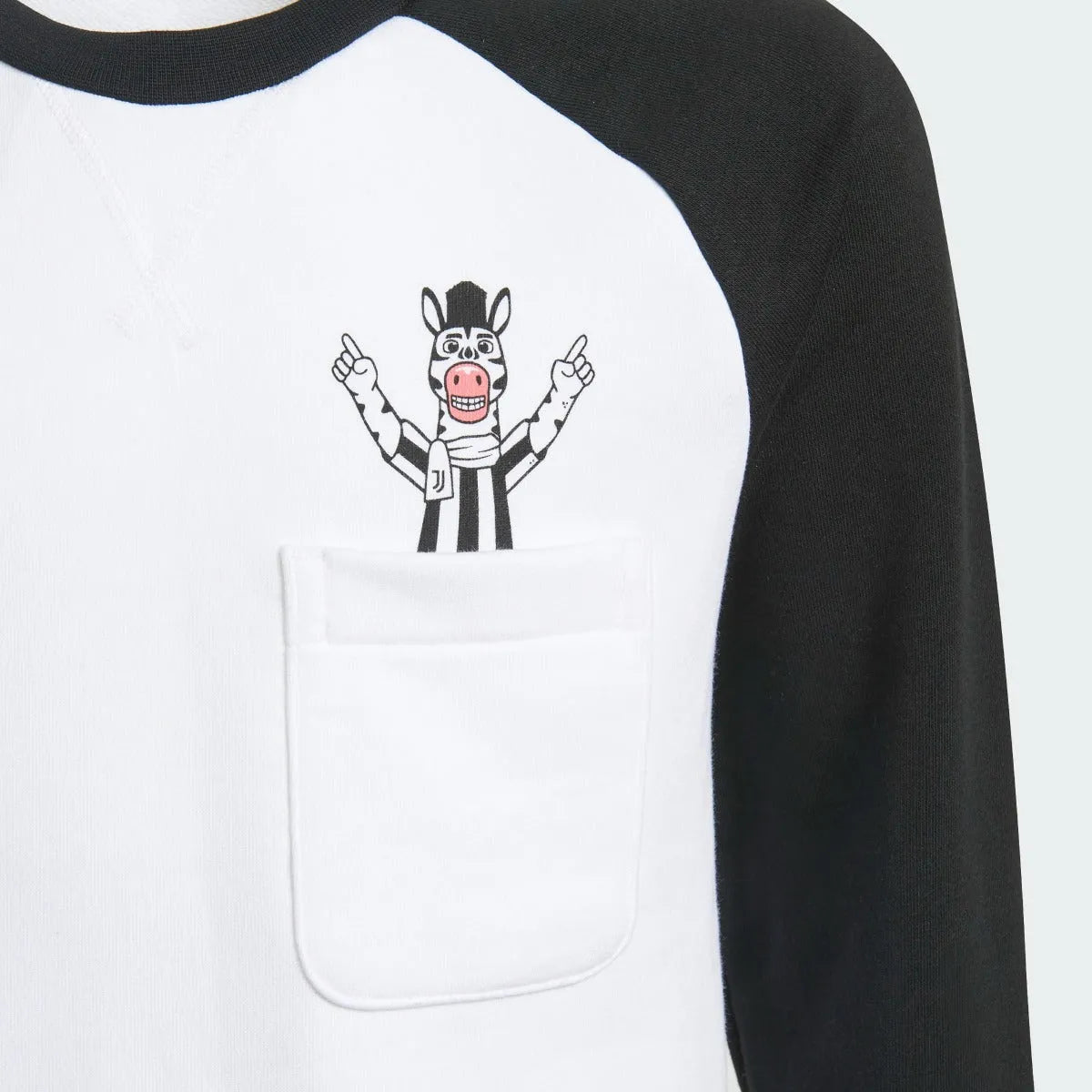 Adidas 2021-22 Juventus Youth Crewneck Sweater - White-Black (Detail 1)