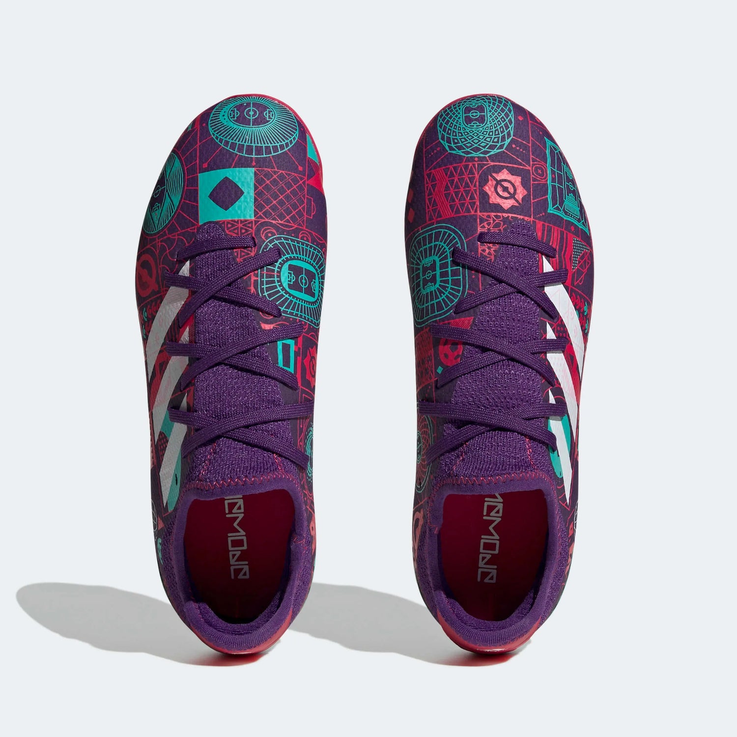 adidas Jr Gamemode Knit FG - Purple-Ruby Red (Pair - Top)