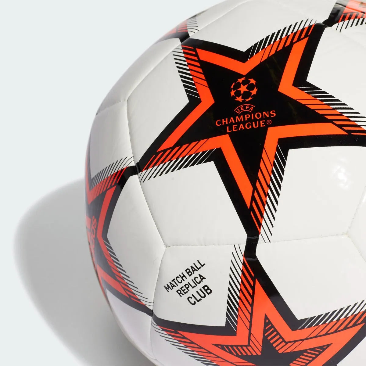 Adidas UCL Pyrostorm Club Ball - White-Red-Black (Detail 1)