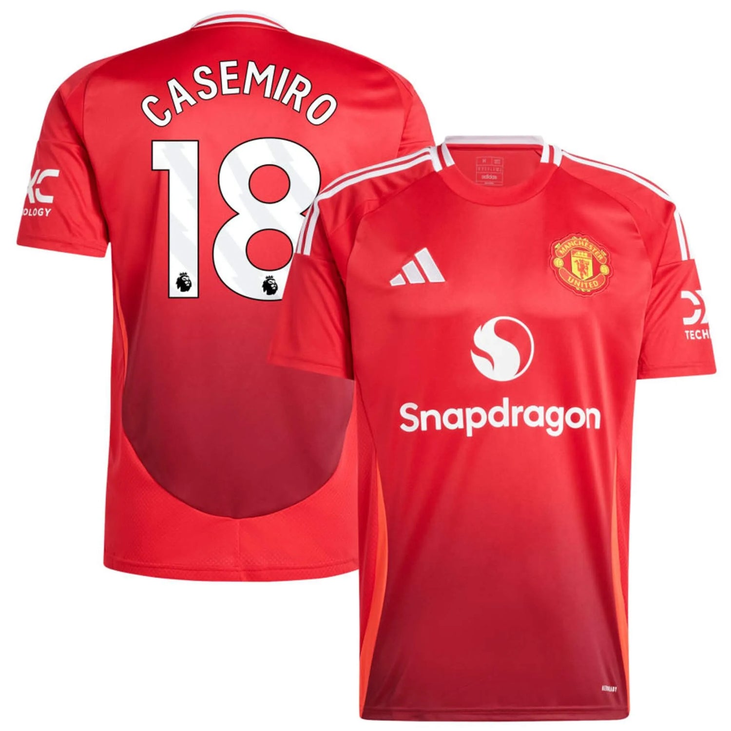 adidas 2024-25 Manchester United Men's Stadium Home Jersey (Casemiro)