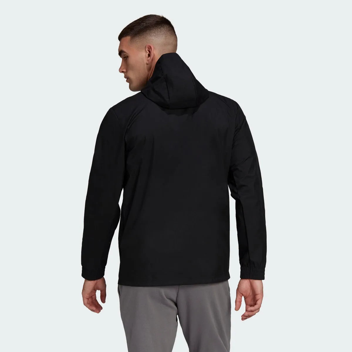 adidas Entrada 22 All Weather Jacket - Black (Model - Back)