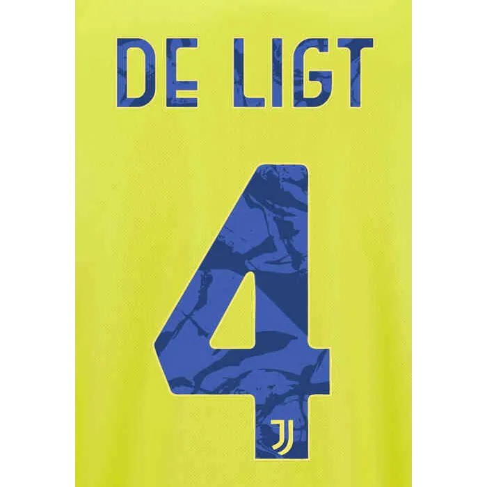 Juventus 2021/22 Third De Ligt #4 Jersey Name Set (Main)